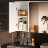 SoBuy | Spiegelschrank | Hängeschrank mit Spiegeltür | Badspiegel weiß | BZR153-W