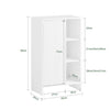 SoBuy | Wäscheschrank | Badschrank mit Wäschesack | Badkommode Weiß | BZR156-W