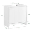SoBuy | Waschbeckenunterschrank | Badezimmerschrank | Badmöbel Weiß | BZR157-W