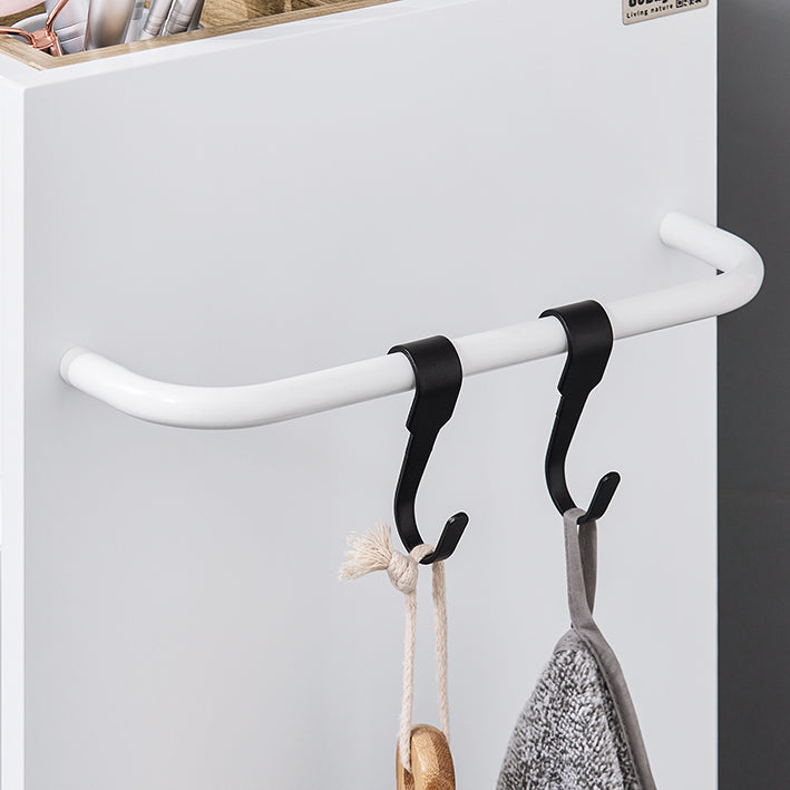 SoBuy | Wäscheschrank mit ausklappbarem Wäschesack | Wäschesammler | Wäschekorb | Weiß | BZR159-W