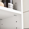 SoBuy | Hochschrank mit 5 Fächern | Badschrank | Badregal | Badmöbel Weiß | BZR160-W