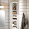 SoBuy | Hochschrank mit 5 Fächern | Badschrank | Badregal | Badmöbel Weiß | BZR160-W