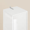 SoBuy | Bad Hochschrank | mit Verstellbare Ablagen schmal Hochglanz | Weiß | 20x180x20cm | BZR167-GW