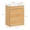 SoBuy | Waschbeckenunterschrank | Unterschrank mit Waschbecken | Badmöbel Natur | BZR169-N