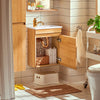 SoBuy | Waschbeckenunterschrank | Unterschrank mit Waschbecken | Badmöbel Natur | BZR169-N