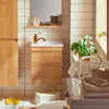 SoBuy | Waschbeckenunterschrank | Unterschrank mit Waschbecken | Badmöbel Natur | BZR169-N