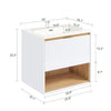 SoBuy | Waschbeckenunterschrank | Waschbecken mit Unterschrank | Badschrank Weißnatur | BZR171-N