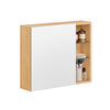 SoBuy | Hängeschrank mit 1 Spiegeltür | Spiegelschrank | Badschrank | Spiegel | Natur | BZR173-N