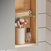 SoBuy | Hängeschrank mit 1 Spiegeltür | Spiegelschrank | Badschrank | Spiegel | Natur | BZR173-N