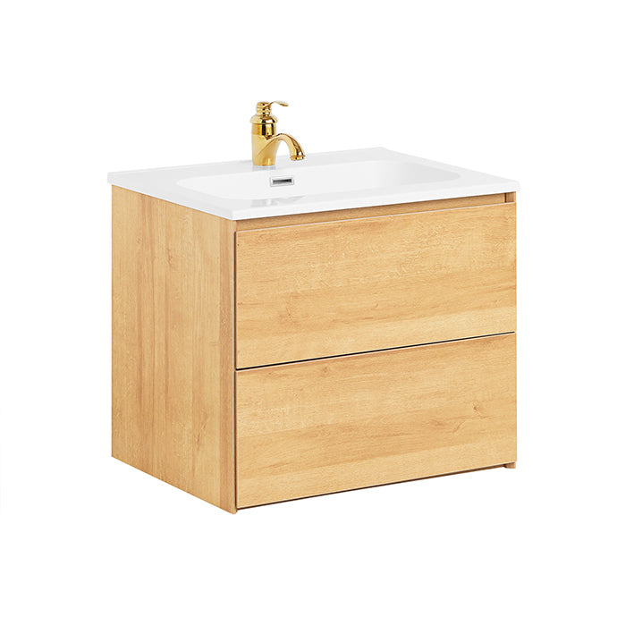 SoBuy | Waschbeckenunterschrank | Waschtisch Natur | Waschbecken mit Unterschrank | BZR174-N