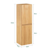 SoBuy | Bad Hochschrank | Badschrank | Hängeschrank | Aufbewahrungsschrank | Natur | BZR175-N