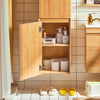 SoBuy | Bad Hochschrank | Badschrank | Hängeschrank | Aufbewahrungsschrank | Natur | BZR175-N