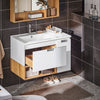 SoBuy | Waschbeckenunterschrank | Unterschrank mit Waschbecken | Badmöbel Weißnatur | BZR178-WN
