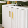 SoBuy | Waschbeckenunterschrank | Badschrank | Waschtisch | Unterschrank Weiß | BZR179-W