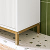 SoBuy | Waschbeckenunterschrank | Badschrank | Waschtisch | Unterschrank Weiß | BZR179-W