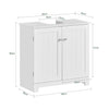 Vorverkauf | SoBuy Waschbeckenunterschrank Badezimmerschrank Weiß 60x60x30cm BZR18-II-W