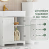 Vorverkauf | SoBuy Waschbeckenunterschrank Badezimmerschrank Weiß 60x60x30cm BZR18-II-W