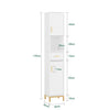 SoBuy | Hochschrank mit 2 Türen | Aufbewahrungsschrank | Badschrank Weiß | BZR181-W