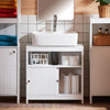 SoBuy | Waschbeckenunterschrank | Badezimmerschrank | Badmöbel Weiß | BZR185-W