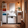 SoBuy | Waschbeckenunterschrank | Badezimmerschrank | Badmöbel Weiß | BZR185-W