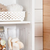 SoBuy | Bad Hochschrank | Aufbewahrungsschrank für Bad | Badschrank Weiß | BZR187-W