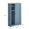 SoBuy | Badkommode mit Toilettenrollenhalter | Badschrank schmales | Sideboard Blau | BZR189-HG