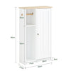 SoBuy | Badkommode mit Toilettenrollenhalter | Badschrank schmales | Sideboard | BZR189-W