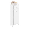 SoBuy | Badkommode mit Schublade | Badschrank Weiß | Sideboard | Flurschrank | BZR194-W