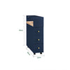 SoBuy | Nischenregal mit 3 Schubladen | Aufbewahrungsschrank mit Rollen | Blau | BZR195-B