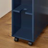 SoBuy | Nischenregal mit 3 Schubladen | Aufbewahrungsschrank mit Rollen | Blau | BZR195-B