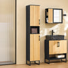 SoBuy | Schmaler Badezimmerschrank | mit Türen Schwarz | 30 × 30 × 170 cm | BZR201-SCH
