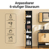 SoBuy | Schmaler Badezimmerschrank | mit Türen Schwarz | 30 × 30 × 170 cm | BZR201-SCH