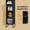 SoBuy | Schmaler Badezimmerschrank | mit Türen Schwarz | 30 × 30 × 170 cm | BZR201-SCH