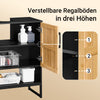SoBuy | Waschbeckenunterschrank Badezimmerschrank 60 cm breit | Schwarz | BZR202-SCH