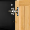 SoBuy | Bad Hochschrank Badezimmerschrank schmal 30cm Bambus | Schwarz | BZR203-SCH