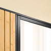 SoBuy | Hängeschrank Badezimmerschrank hängend mit Spiegel und seitlichen Fächern 50x20x45cm Schwarz | BZR204-SCH