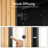 SoBuy | Hängeschrank Badezimmerschrank hängend mit Spiegel und seitlichen Fächern 50x20x45cm Schwarz | BZR204-SCH