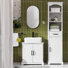 SoBuy | Waschbeckenunterschrank 60 cm | Badezimmerschrank Weiß | MDF | BZR205-W