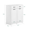 SoBuy | Wäscheschrank | mit 2 Wäschesäcke | Badezimmerschrank mit 2 Schubladen | Wäschekorb Weiß | BZR208-W