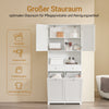 SoBuy | Badezimmerschrank schmal | Hochschrank | mit 2 Wäschekörben | 2 Schubladen | 78x38x181cm | Weiß | BZR215-W