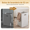 SoBuy | Badezimmerschrank | mit 1 Wäschekorb | Schublade | offenem Fach & verstellbarem | 40x38x180cm | BZR216-W