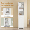 SoBuy | Badezimmerschrank | mit 1 Wäschekorb | Schublade | offenem Fach & verstellbarem | 40x38x180cm | BZR216-W