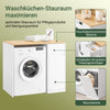 SoBuy | Waschmaschinenschrank | Badezimmerschrank | mit Wäschekorb & Schublade | Weiß BZR217-WN