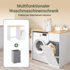 SoBuy | Waschmaschinenschrank | Badezimmerschrank | mit Wäschekorb & Schublade | Weiß BZR217-WN
