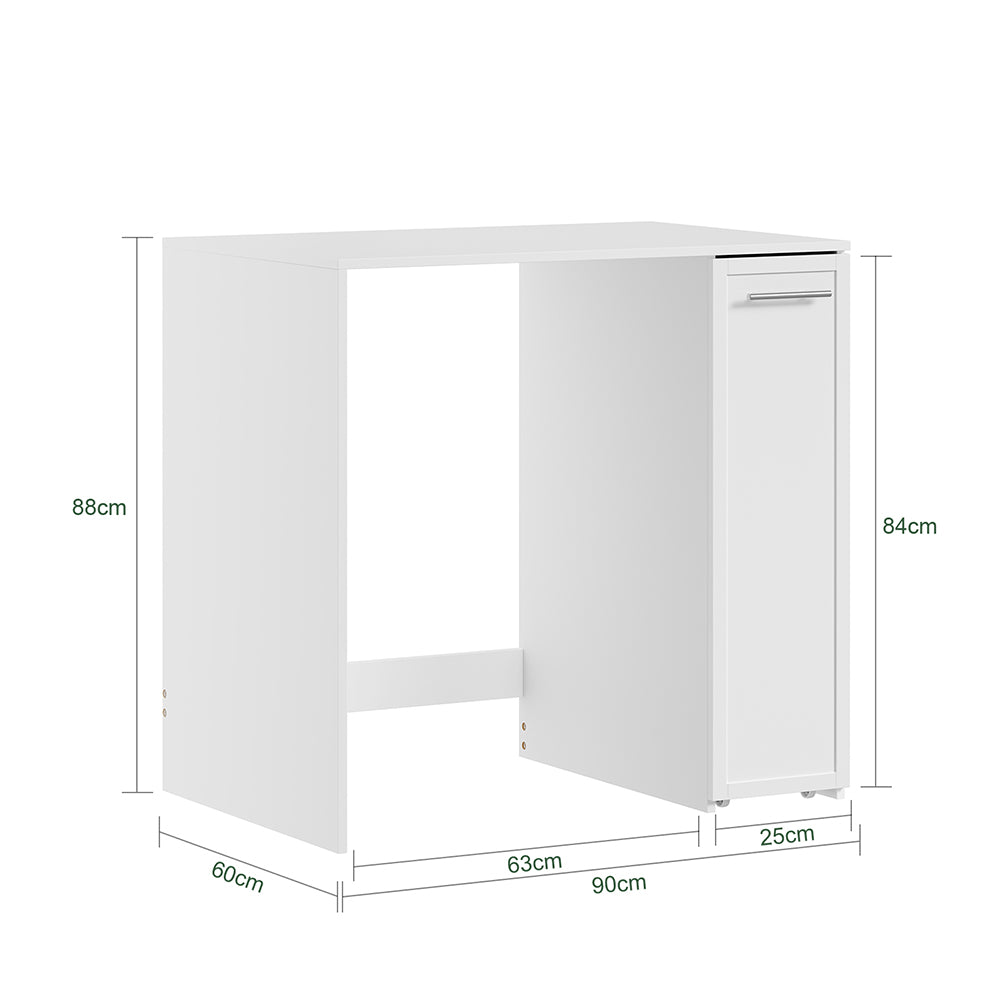 SoBuy | Waschmaschinenregal | Waschmaschinenunterschrank mit Schublade und Auszug | White | BZR229-W