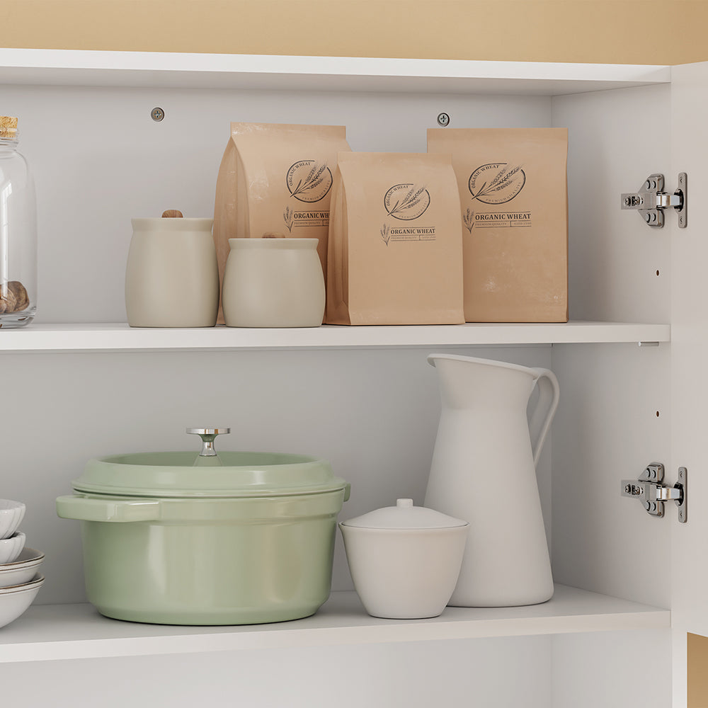 SoBuy | Hangeschrank | Wandschrank hängend mit 2 Türen | White | 90×70×28.5 cm | BZR233-W