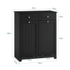 SoBuy | Wäscheschrank mit 2 Wäschesäcke | Wäschesammler | Wäschekorb | Schwarz | BZR33-II-SCH