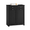 SoBuy | Wäscheschrank mit 2 Wäschesäcke | Wäschesammler | Wäschekorb | Schwarz | BZR33-II-SCH