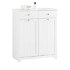 SoBuy | Wäscheschrank mit 2 Wäschesäcke | Wäschesammler | Wäschekorb Weiß | BZR33-II-W