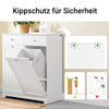 SoBuy | Wäscheschrank mit 2 Wäschesäcke | Wäschesammler | Wäschekorb Weiß | BZR33-II-W